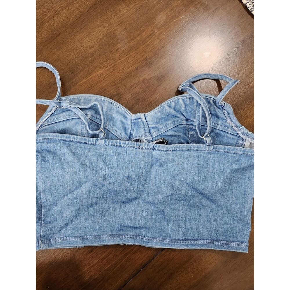 Denim Crop Top - Picture 2 of 5